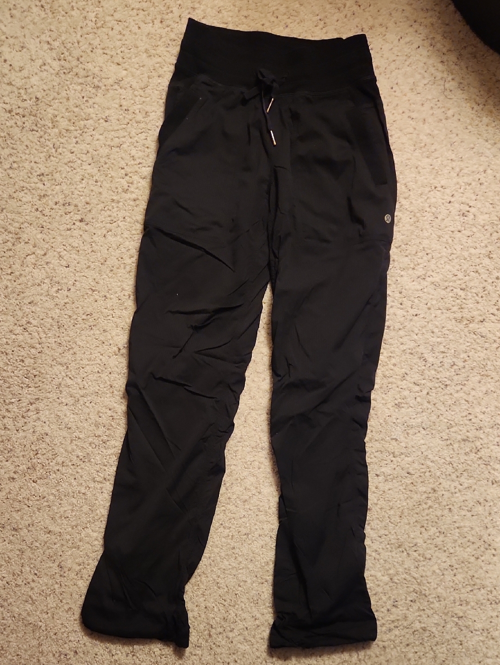 Lululemon Women’s Black Track Pants, Size 2